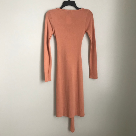 New Go Couture Orange Long Sleeve Sweater Dress - Picture 4 of 4